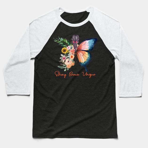 Butterfly pattern Baseball T-Shirt by afmr.2007@gmail.com